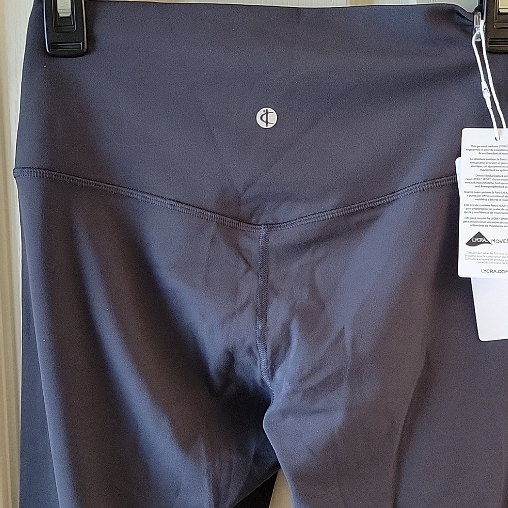 Women's M High-Waisted Leggings Grayish Blue M - Picture 14 of 16